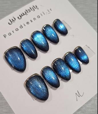 ناخن مصنوعی طرح آیس یاقوت کبود