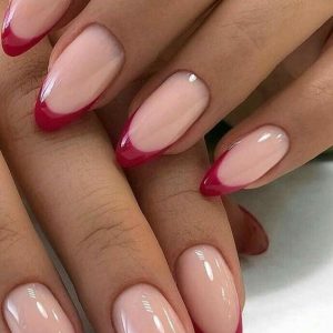 ناخن مصنوعی فرنچ قرمز